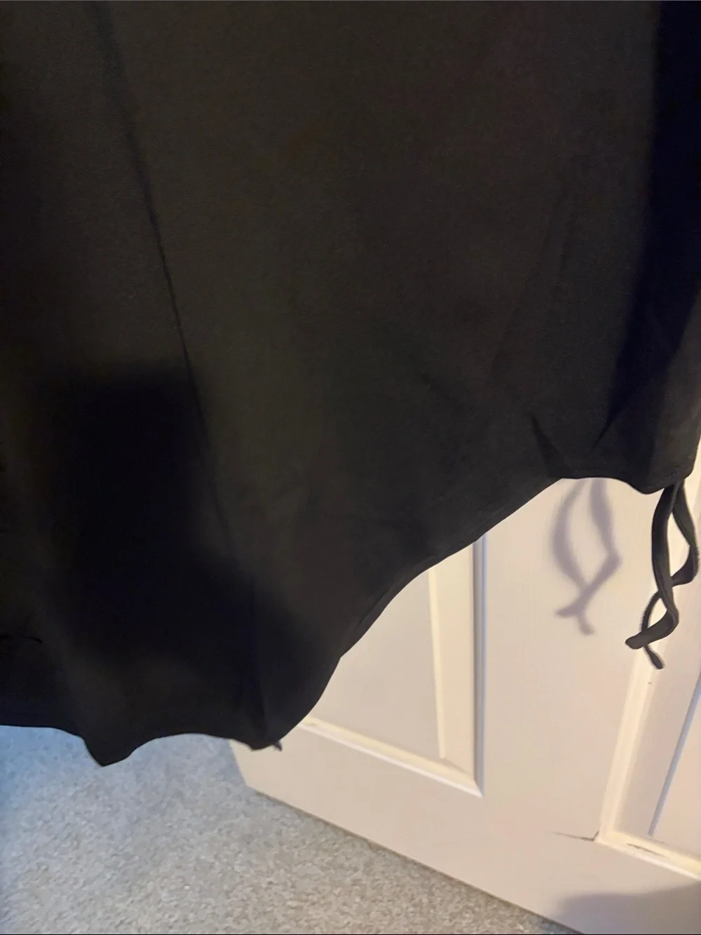 Women's Black Distressed Asymmetric Dress - Picture 5 of 6